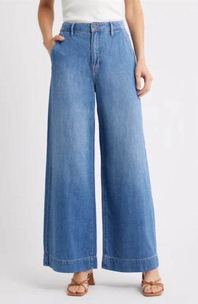Hidden Jeans High Waist Super Wide Leg Jeans In Blue