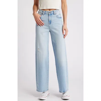 Hidden Jeans High Waist Wide Leg Jeans In Light Wash