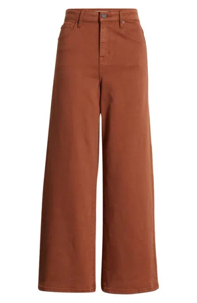 Hidden Jeans High Waist Wide Leg Jeans In Rust