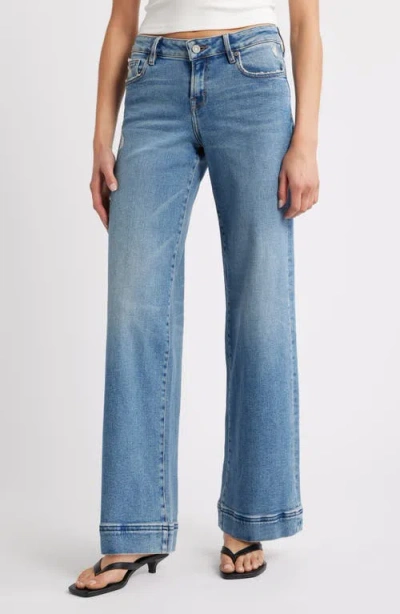 Hidden Jeans Low Rise Wide Leg Jeans In Blue
