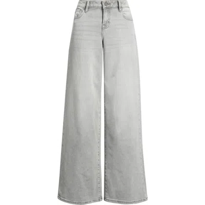 Hidden Jeans Mid Rise Extra Wide Leg Jeans In Gray