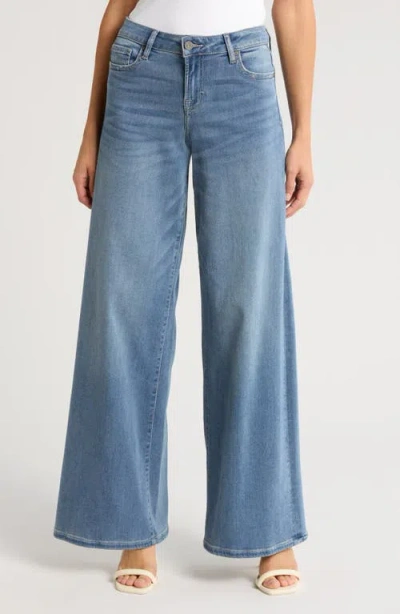Hidden Jeans Mid Rise Super Wide Leg Jeans In Medium Wash
