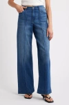 Hidden Jeans Pintuck High Waist Wide Leg Jeans In Blue