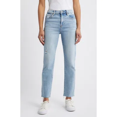 Hidden Jeans Raw Hem Ankle Cigarette Jeans In Blue