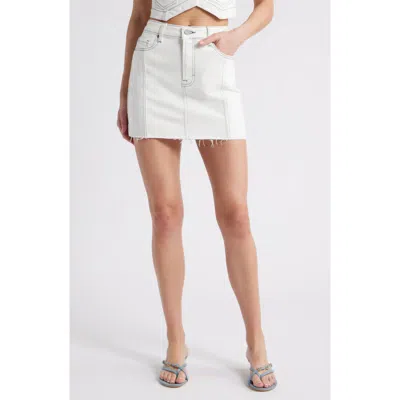 Hidden Jeans Raw Hem Denim Minikirt