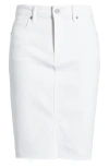 Hidden Jeans Raw Hem Denim Skirt In White