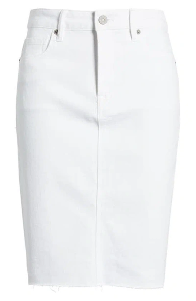 Hidden Jeans Raw Hem Denim Skirt In White