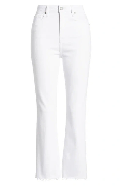 Hidden Jeans Raw Step Hem Wide Leg Jeans In White