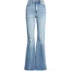 Hidden Jeans Ripped Mid Rise Flare Jeans In Blue