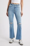 Hidden Jeans Ripped Mid Rise Flare Jeans
