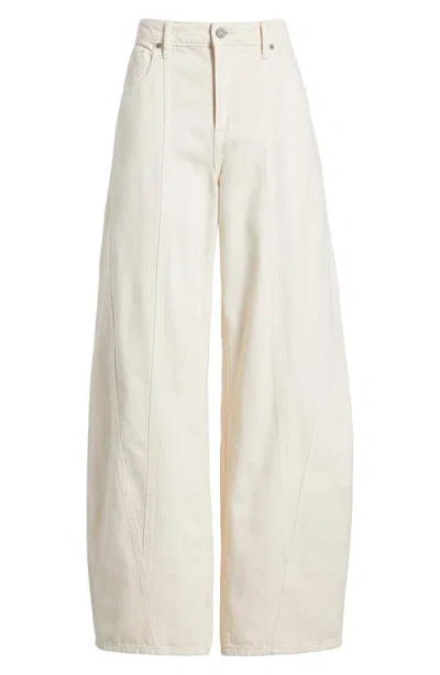 Hidden Jeans Seamed Barrel Leg Jeans In Khaki