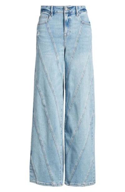 Hidden Jeans Seamed Dad Jeans In Light Wash