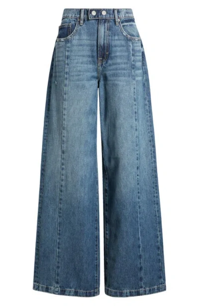 Hidden Jeans Seamed Wide Leg Jeans In Medium Wash