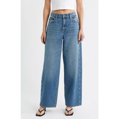 Hidden Jeans Side Stud Baggy Jeans In Blue