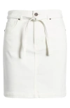 Hidden Jeans Tie Waist Denim Skirt In Pearl
