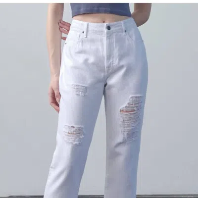 Hidden Jeans Tracey High Rise Straight Jean In White