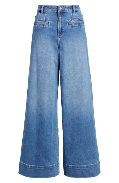 Hidden Jeans Welt Pocket Wide Leg Jeans In Medium Wash