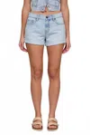 Hidden Kayla Light Relaxed Shorts Cuffed Hem Shorts In Blue In Blue