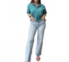 Hidden Logan Dad Jeans In Light Wash In Blue