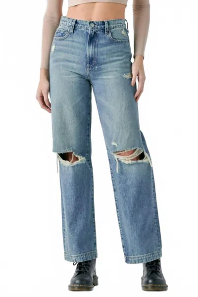 Hidden Logan High Rise Dad Jean In Blue