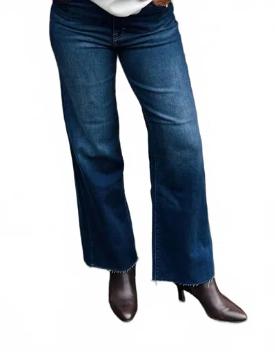 Hidden Logan High Rise Dad Jean In Dark Denim In Blue