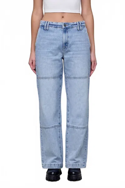 Hidden Logan High Rise Dad Jean In Light Wash In Blue