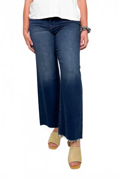 Hidden Logan High Rise Dad Jeans In Dark Wash In Blue