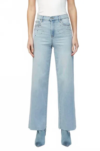 Hidden Logan Studded Hotfix Dad Jean In Light Wash In Blue