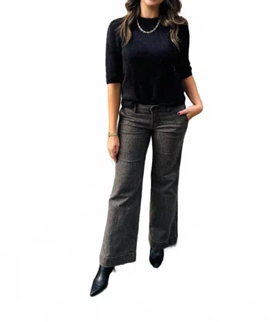 Hidden Low-rise Flared Leg Trousers In Brown Cheetah