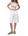 Hidden Marlin Bermuda Shorts In White In White