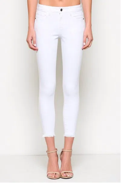 Hidden Mid Rise Skinny Jeans In White