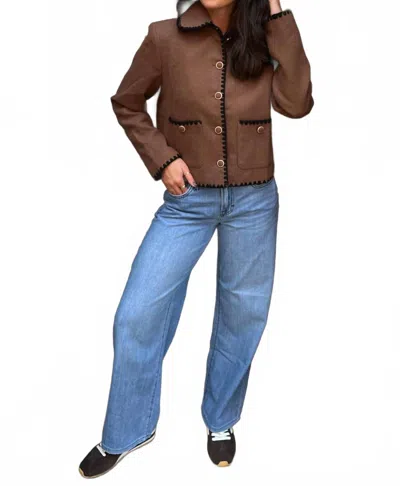 Hidden Nori 31" Inseam Mid Rise Wide Leg Jean In Light Blue