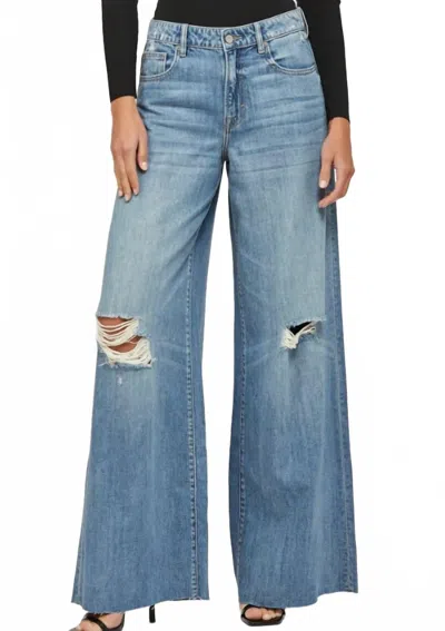 Hidden Nori High Rise Oversized Wide Leg Jeans In Blue