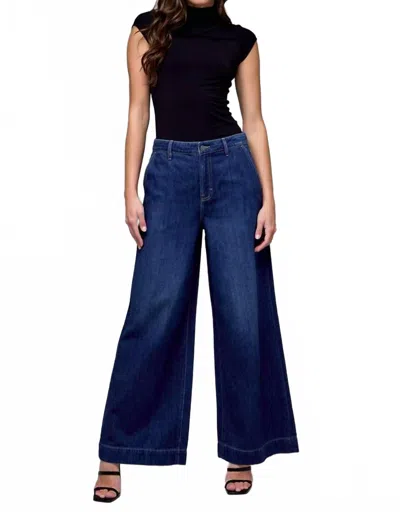 Hidden Nori High Rise Super Wide Leg Jeans In Dark Blue