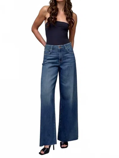 Hidden Nori High Rise Super Wide Leg Jeans In Medium Vintage In Blue