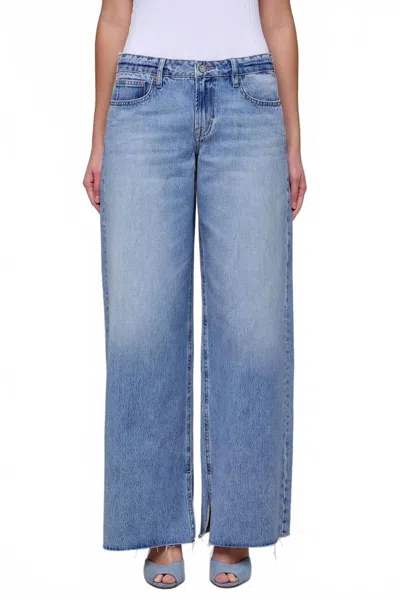 Hidden Nori Mid Rise Wide Leg Jeans In Medium Wash In Blue