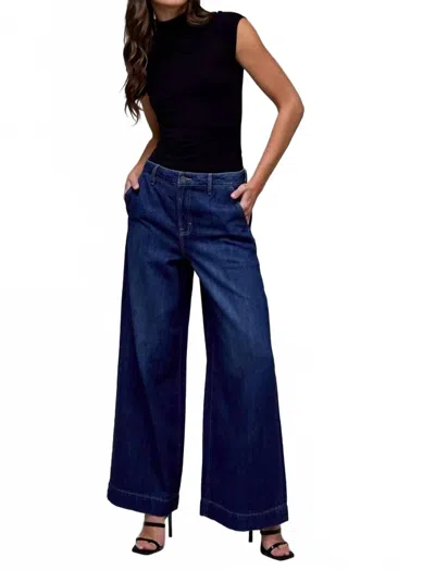 Hidden Nori Pintuck High Rise Jeans In Dark Denim In Blue