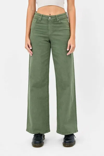 Hidden Nori Stretch Wide Leg Jeans In Green