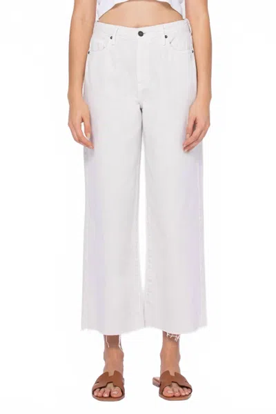 Hidden Nori Summer Wide Leg Jeans In Sea Salt In White