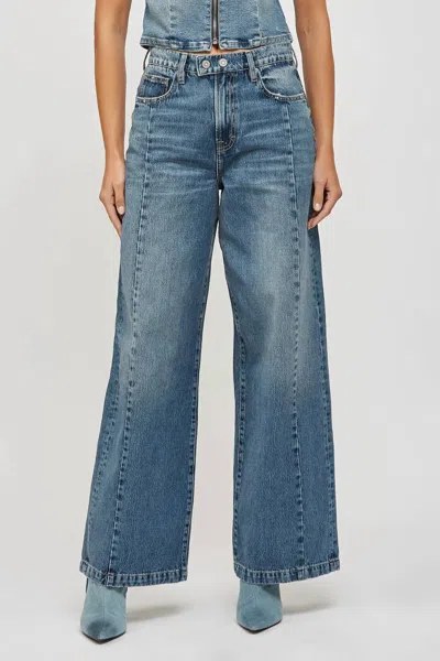 Hidden Nori Wide Leg Jeans In Dark In Blue