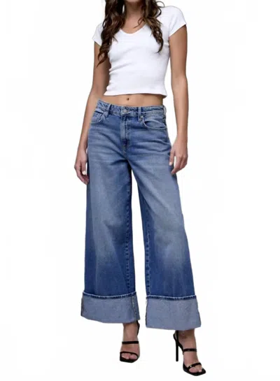 Hidden Nori Wide Leg Jeans In Medium Dark Wash In Blue