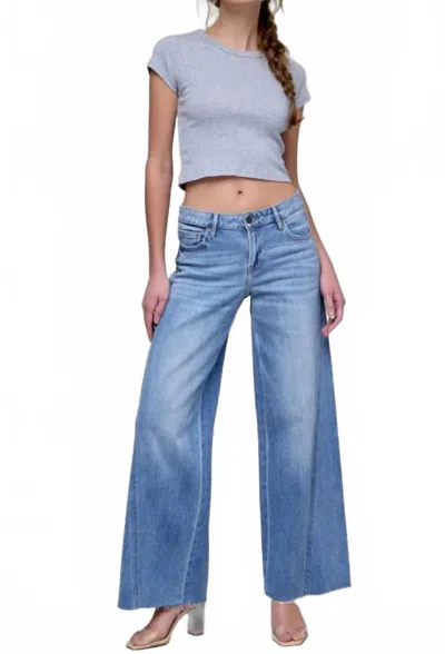 Hidden Nori Wide Leg Jeans In Medium Light Denim In Multi