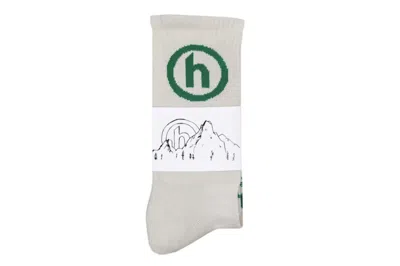 Pre-owned Hidden Ny H Logo Socks White/green