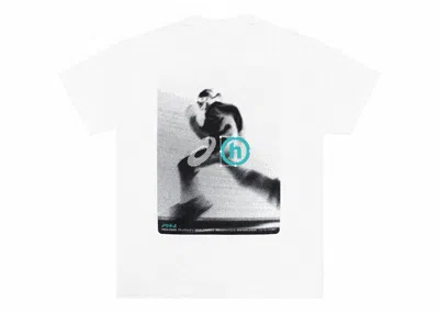 Pre-owned Hidden Ny Men's  X Asics Run Man Tee Shirt In White
