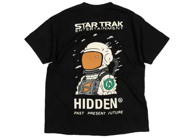 Pre-owned Hidden Ny Men's  X Star Trak Spaceman Tee Shirt In Black