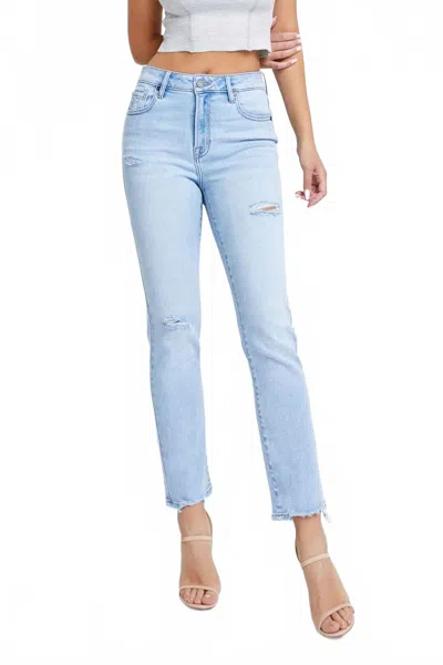 Hidden Quin High Rise Cigarette Skinny Jeans In Light Blue