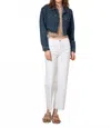 Hidden Reagan Cropped Jacket In Dark Denim In Blue