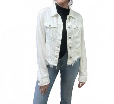 Hidden Regular Fitted Jacket In White In Animal Print