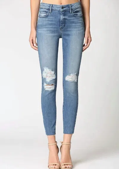 Hidden Renee Ripped Skinny Jeans In Medium Blue
