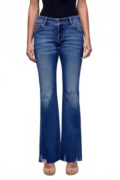Hidden Ryan Low Rise Bootcut Jeans In Medium Dark In Blue